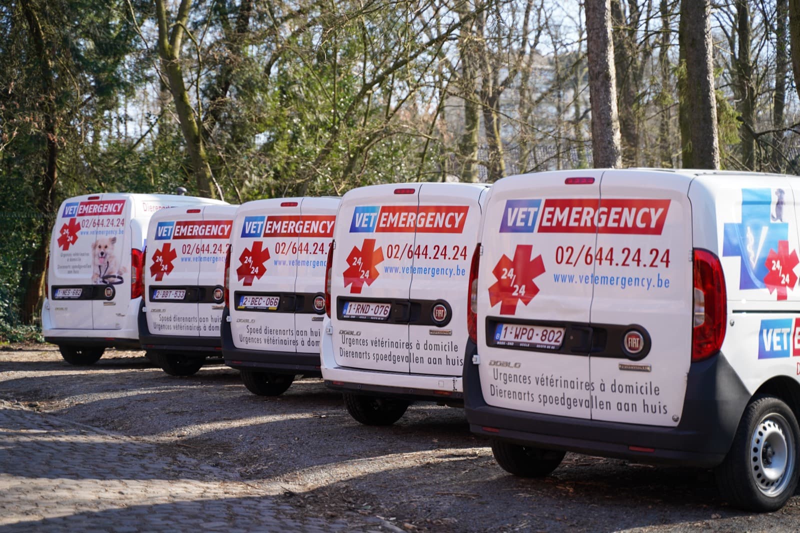 The VetEmergency fleet of equipped veterinary intervention vehicles